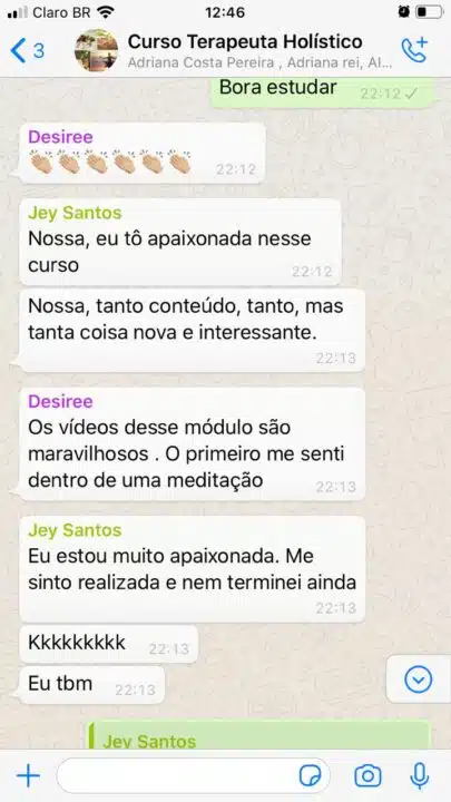 Depoimento de aluno