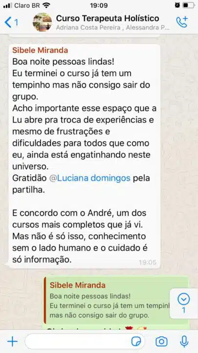 Depoimento de aluno